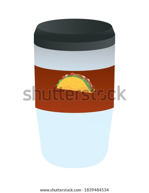 Download Plastic Cup Mockup Taco Mexican Food Stock Vector Royalty Free 1839484534