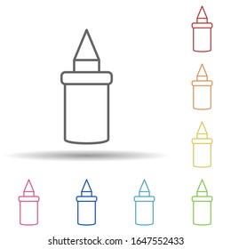 Plastic cup in multi color style icon. Simple thin line, outline vector of fast food icons for ui and ux, website or mobile application