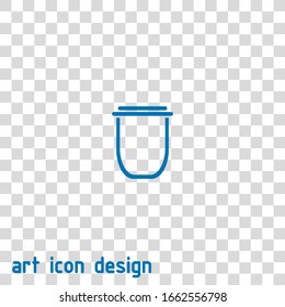 plastic cup or paper cup vector icon on white background