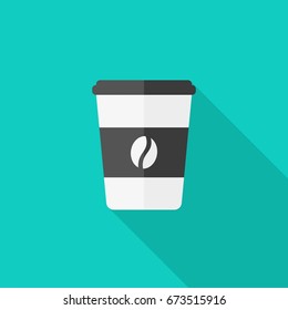 plastic cup or paper cup vector icon