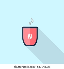 plastic cup or paper cup vector icon