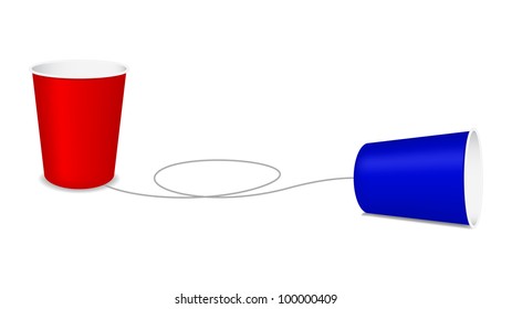 Plastic cup phone