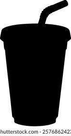 Plastic cup silhouette vector icon sign symbol illustration design.