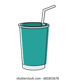 plastic cup soda cold beverage straw