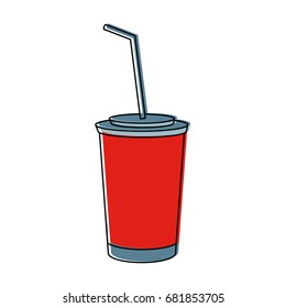 plastic cup soda cold beverage straw