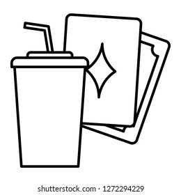 plastic cup with straw