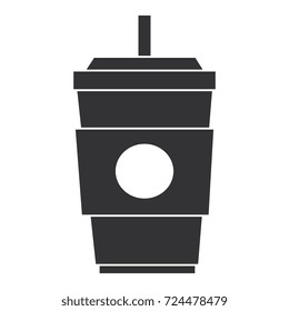 plastic cup with straw