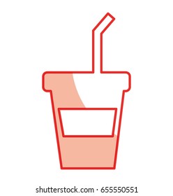 plastic cup with straw icon