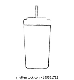 plastic cup with straw icon