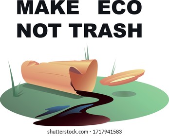 a plastic cup thrown to the ground. With a call to uphold the ecology.