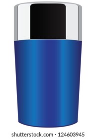 Plastic cup for tooth brushes. Vector illustration.