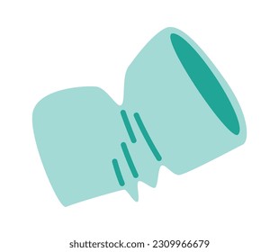 Ilustración del vector de la basura de la copa plástica