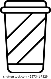Plastic Cup vector icon. Can be used for printing, mobile and web applications.