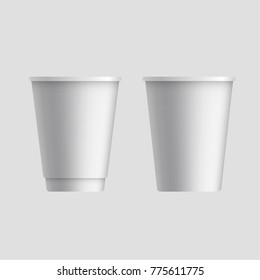 Plastic cup vector illustration