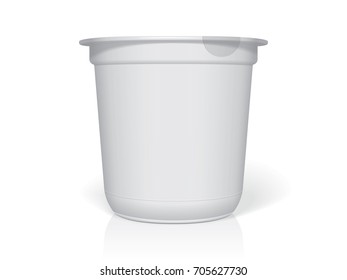 Plastic cup for your design and logo. It's easy to change colors. Mock Up. Vector template