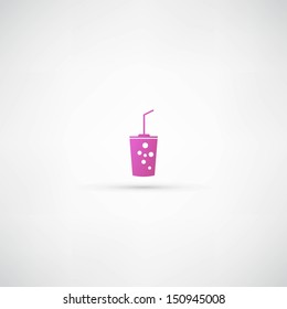Plastic cups icon