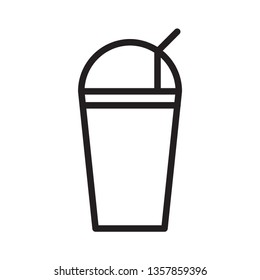 plastic cups line icon