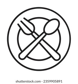 Plastic cutlery icon design for personal commercial use