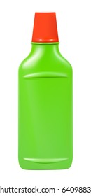 Plastic detergent bottle, isolated on white background. Vector illustration