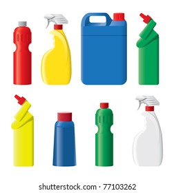 Plastic detergent bottles