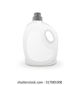 plastic detergent container isolated on white background