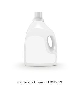 Plastic Detergent Container Isolated On White Stock Vector (Royalty ...