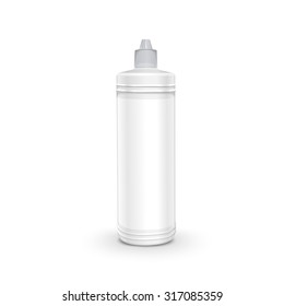 plastic detergent container isolated on white background