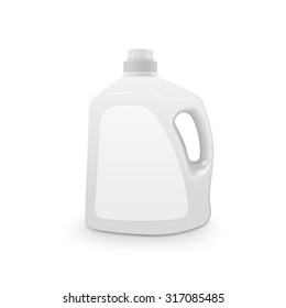 Plastic Detergent Container Isolated On White Stock Vector (Royalty ...