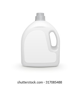 Plastic Detergent Container Isolated On White Stock Vector (Royalty ...