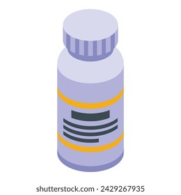 Plastic dietary label icon isometric vector. Protein sugar. Drink table diet