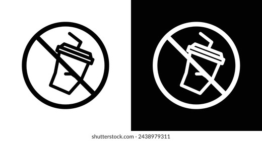 Plastic Disposal Warning Sign. No Plastic Littering Alert. Eco-Friendly Waste Management Symbol