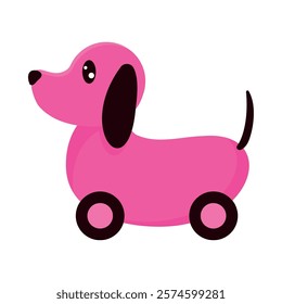 plastic dog baby toy isolated icon