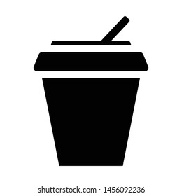 plastic drink cup icon vector