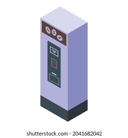 Icono de máquina de bebidas plásticas vector isométrico. Botella de agua. Industria del Soda