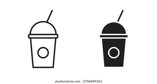 Kunststoff Trinkbecher Icon Konzept Skizze Symbol Design. Einfache Elementgrafik.