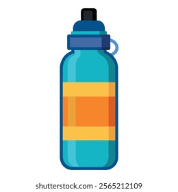 Plastic drinking water bottle vector art and modern clipart illustration 