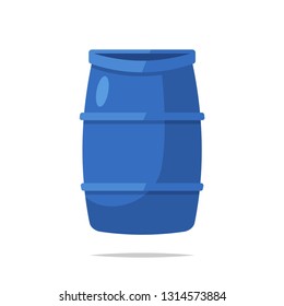Plastic drum vector isolated illustration
