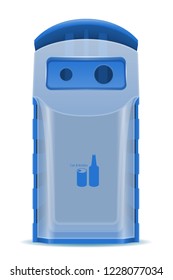 plastic dumpster waste sorting vector illustration isolated on white background