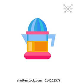 Plastic electric juicer vector icon