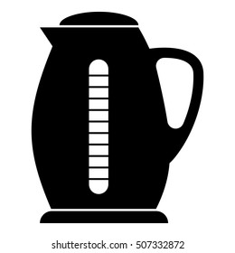 Plastic electric kettle icon. Simple illustration of plastic electric kettle vector icon for web