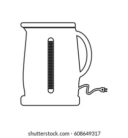 Plastic electric kettle icon. Simple illustration of plastic electric kettle vector icon for web