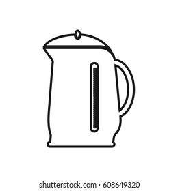 Plastic electric kettle icon. Simple illustration of plastic electric kettle vector icon for web