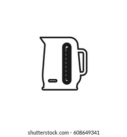 Plastic electric kettle icon. Simple illustration of plastic electric kettle vector icon for web