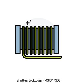 Plastic filament concept Isolated Line Vector Illustration editable Icon