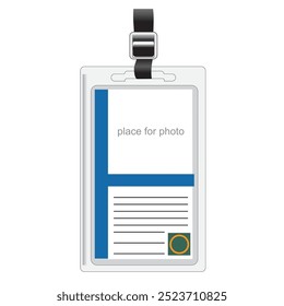 Plastic film for identification card. Vector illustration