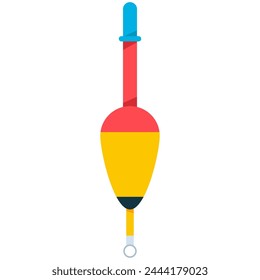 Plastic fishing float vector cartoon illustration isolated on a white background.