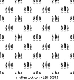 Plastic fishing lure pattern seamless in simple style vector illustration