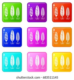 Plastic fishing lure set 9