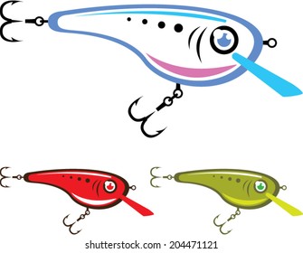 Plastic Fishing Lure Vector Art