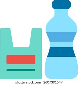 Plastic Flat Illustration Vector Design